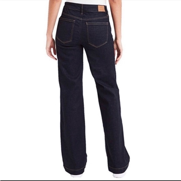 American Eagle Super Stretch Dark wash High Rise Wide Leg Denim Jeans - Picture 3 of 10